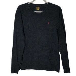 Polo Ralph Lauren dark charcoal Gray Crewneck Long sleeve tee-shirt